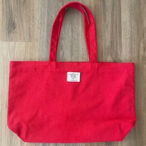 NEW Sezane Red Velvet Tote Bag